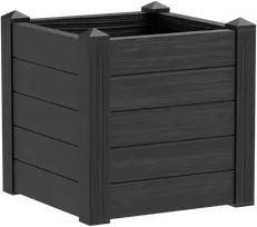 Teraplast Italija Teraplast 42x42x40cm vazonas su vandens rezervuaru Trama 001, antracito spalvos