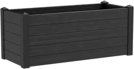 Teraplast Italija Teraplast 100x42x40cm vazonas su vandens rezervuaru Trama 002, antracito spalvos