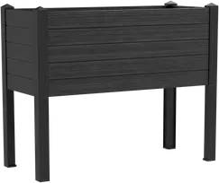 Teraplast Italija Teraplast 100x42x80cm vazonas su vandens rezervuaru Trama 015, antracito spalvos
