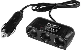 Blow Automobilinis cigarečių žiebtuvėlio skirstytuvas 1xPLUG/3xSOCKET+CS-32 laidas