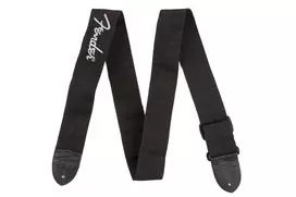 Gitaros diržas Fender pilkas logo poly strap, juodas