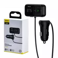 Automobilinis Bluetooth MP3 grotuvas + įkroviklis Baseus T Shaped S-16 Juodas OS