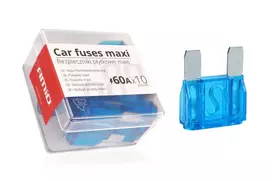 Automobilinių saugiklių dėžutė „Maxi“, 10 vnt., 60A, amio-02328