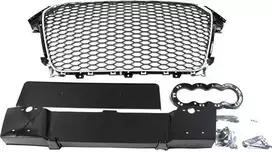 Mtuning_F GRILL AUDI A4 B8 RS-STYLE CHROME-Juodas (12-15) PDC