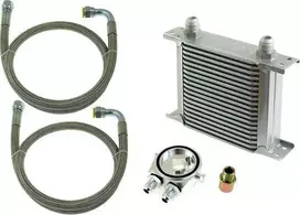 D1Spec_D TurboWorks Oil Cooler Slim Line 19- eilutėje 140x150x50 AN10 sidabro