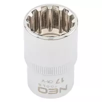 Neo prisukimo galvutė Spline 1/2" 17mm (08-589)