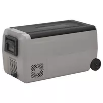 Šaltdėžė su ratukais ir rankena, juoda ir pilka, 36l, PP ir PE