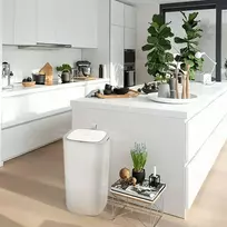 EKO Smart Šiukšliadėžė su jutikliu Morandi, baltos spalvos, 30l