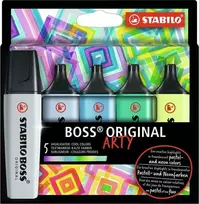 Stabilo - Highlighter Boss Original Arty - Šaltos spalvos (5 vnt) (200990)