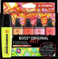 Stabilo – Highlighter Boss Original Ary – šiltos spalvos (5 vnt) (200991)