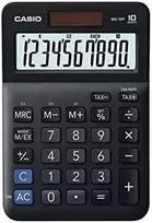 Casio Calculator MS 10 F, juoda, plieno, valiutos konvertavimo funkcija, %, PVM