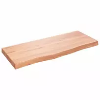 Sieninė lentyna, šviesiai ruda, 100x40x(2-6) cm, ąžuolo masyvas
