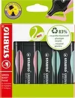 STABILO žymekliai „Žalias Boss Pastel“, 4 spalvų rinkinys, 2-5 mm