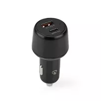 Įkroviklis Nedis Car Charger, Auto, Cigar lighter, 20 V, Juodas