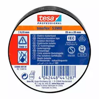 Izoliacinė juosta TESA Juoda PVC (25 mm x 25 m)