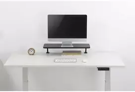 Laikiklis WP monitoriaus stovas, tvirtinamas prie stalo, juoda, metalinė/mdf plokštė, 20 kg keliamoji galia, Powerton, ergo