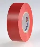 Solar Plus HellermannTyton Hellermann Tyton HTAPE-FLEX15-19x20 - Raudona - Bundling - Fastening - Handicrafting - Marking - Repairing - Strengthening - PVC - Solvent resistant - RoHS - 90 °C