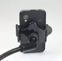 Laikiklis mobilu,PDA,GPS Logo šarnyrinis, automobiliui, reguliuojamas plotis, juoda, plastikinis, su portem USB 1.5A, juoda, telefonas