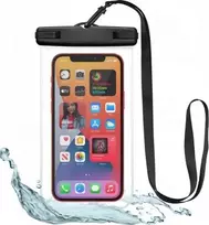 TECH-PROTECT UNIVERSALUS VANDENIUI atsparus dėklas Juodas/CLEAR