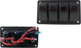 MTuning_F Alu skydelis jungiklis, ON / OFFx4 raudona