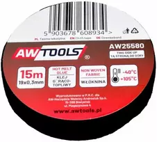 AW-Tools AWTOOLS TEKSTILINĖ IZOLIACINĖ JUOSTA 19mm x 15m