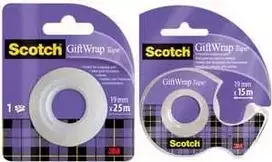 3M Dovanų satino juosta - 19 mm x 15 m su rankiniu dozatoriumi - 15 m - Skaidri - Popierius - Stipri - 19 mm - 1 vnt. (CAT 15-DE)