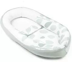 Doomoo kūdikio lizdelis (naujagimio gultukas) "Cocoon Leaves Aqua Žalias"