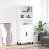 Komoda, baltos spalvos, 69,5x34x180cm, apdirbta mediena