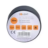 Solight AP05C izoliacinė juosta 25mm x 0,13mm x 10m juoda