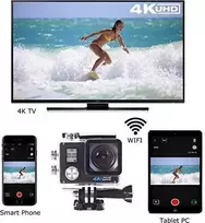 kamera SPORTS CAMERA WIFI 4K IMMERSION 30M Juodas