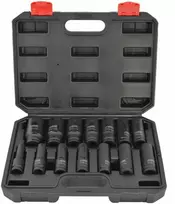 AW-Tools Smūginių galvučių rinkinys AWTools AW38691BL; 1/2''; 10-32 mm; 14 vnt.