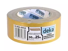 Deka sustiprinta dvipusė juosta Gold Strong 50mm x 25m (D-300-0046)
