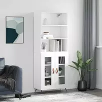 Komoda, baltos spalvos, 69,5x34x180cm, apdirbta mediena