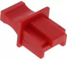 InLine Dulkių gaubtas RJ45 lizdui raudonas 100vnt. (59942K)