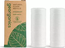 „Georganics“ dantų siūlas su mėtų skonio prieskoniais