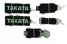 Takata Replica 5 taškų 3 colių juodi sportiniai saugos diržai