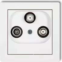 Karlik Deko antenos lizdai 2 SAT išėjimai + TV balta (DGSN)