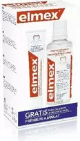Rinkinys Elmex: Caries Protection burnos skalavimo skystis, 400 ml + Caries Protection dantų pasta, 75 ml