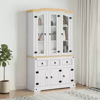 Komoda Corona, balta, 112x43x196cm, meksikietiška pušis