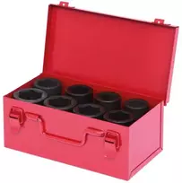 KS Tools 8 dalių šešiakampių smūginių galvučių rinkinys KS TOLLS 24-38mm 1'