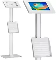 Stojak „Maclean“ reklaminis planšetinio kompiuterio laikiklis, tvirtinamas prie grindų su užraktu, 9,7–11 colių, „iPad“ / „Air“ / „iPad Pro“, „Galaxy Tab A“ / „Tab A7“ / „Tab S6 Lite“, MC-4