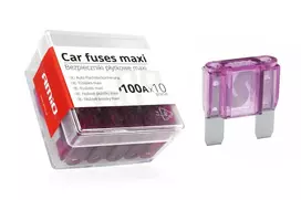 Automobilinių saugiklių dėžutė „Maxi“, 10 vnt., 100 A, amio-02330