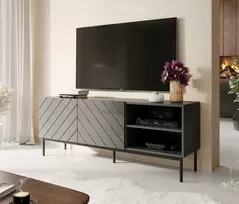 Laikiklis Cama Meble Saugojimo Spinta - Abeto RTV 150x42x60 Cm, Juoda