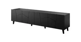 Laikiklis Cama Meble TV Spintelė - Etna 200x42x52, Juodas