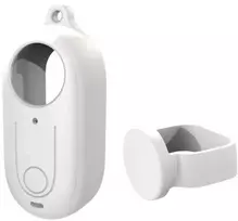 Kameros silikoninis dėklas Puluz su objektyvo dangteliu, skirtas Insta360 GO 3 Baltas