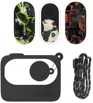 Apsauginis dėklas Sunnylife skirtas Insta360 GO 3 Juodas su lipdukais