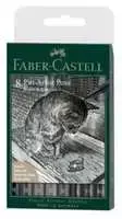 Rašikliai piešimui Faber-Castell Pitt Artist Pen Juodas&Pilkas, 8vnt