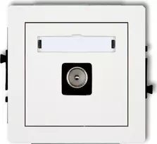 Karlik DECO Vienvietis televizoriaus antenos lizdas baltas DGTV-1