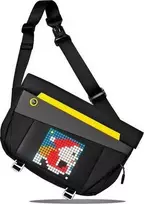Divoom Pixoo Sling Bag V Premium Laikapstākļu izturīga soma ar Led Pixel Art Displeju & App vadību Melna