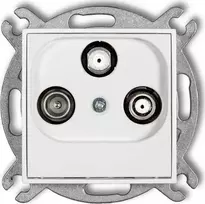 Karlik MINI Antenos lizdas 2 SAT + TV išėjimai balti MGSN